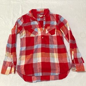 Halfway button down flannel shirt in good condition size S